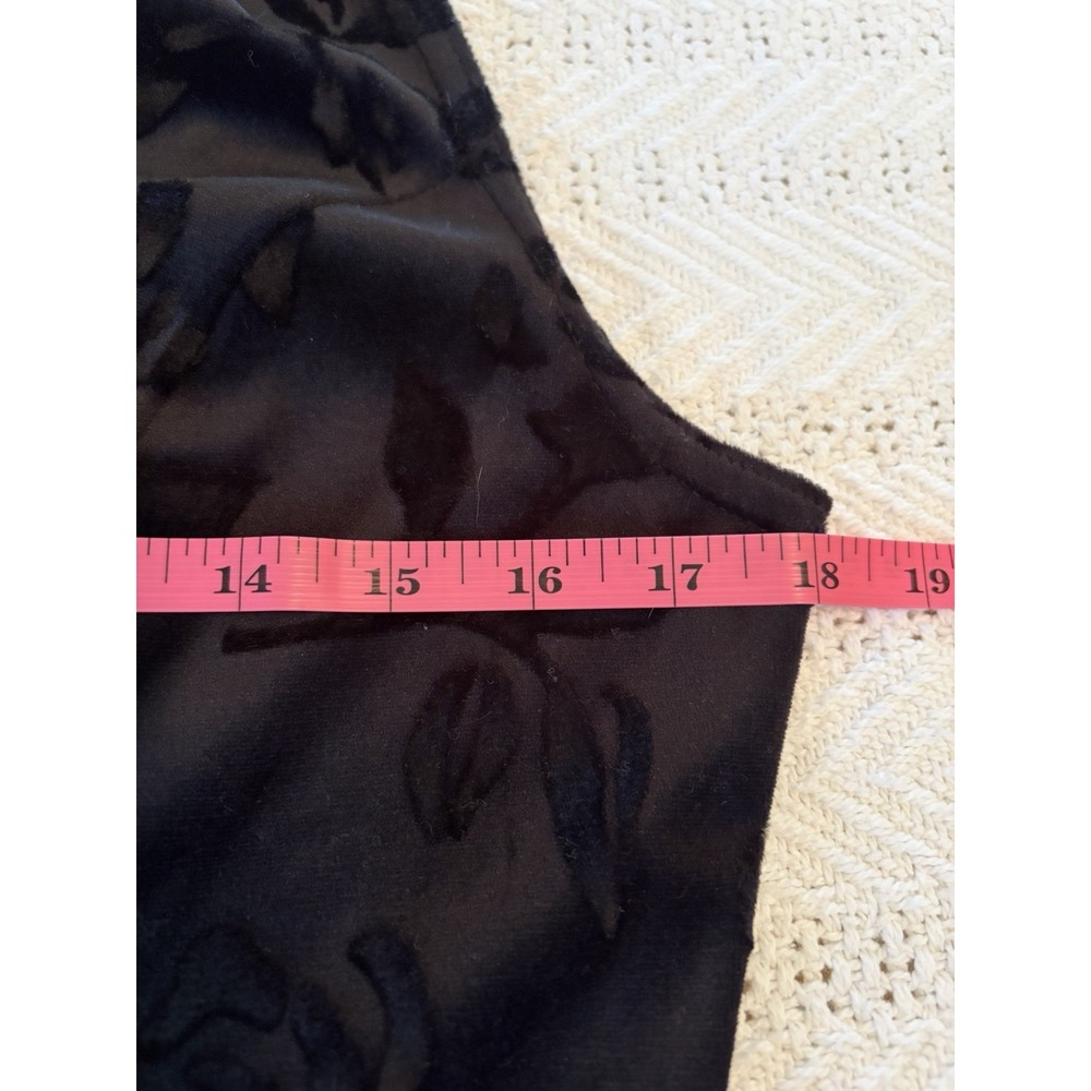 Vintage Maxi Dress Size small / med Velvet Burn‎ Out Black Whimsigoth Floral Y2K - Picture 6 of 8